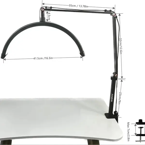 מנורת ירח עם קליפס לשולחן דגם HD-M3X