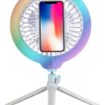 תאורת טבעת LED RGB FS-260 עם מאוורר