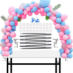 קשת בלונים מקצועית - 10 צינורות קריסטל + 25 טבעות הידוק