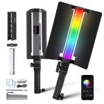 מקל תאורת LED מדגם NEEWER RGB1 (RGB) עם ידית מתכת הכוללת דלתות-אסם (Barndoors)